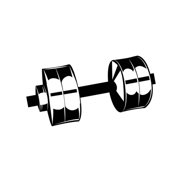 Fitness club logo, logotype gym, dumbbels. Vectorillustratie. — Stockvector