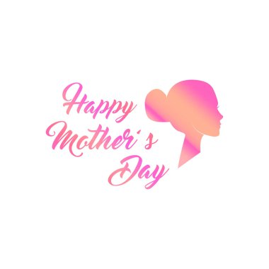 Bayanlar siluet. Tasarımınızın anne anne s günü tebrik kartı. Vektör.