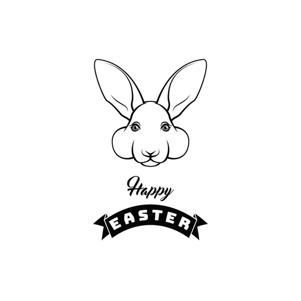 Conejo de Pascua, conejo de Pascua. Tarjeta de felicitación de Pascua. Ilustración vectorial . — Vector de stock