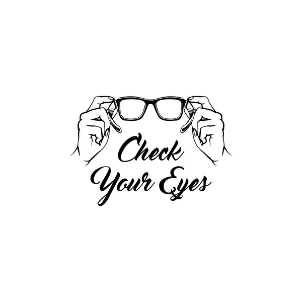 Brillensymbol. Medizinische Versorgung. Optiker kreativ. Augenheilkunde. Vektor. — Stockvektor