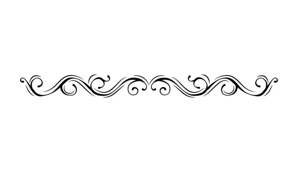 Border. Vintage filigree frame scroll ornament engraving border. Vector. — Stock Vector