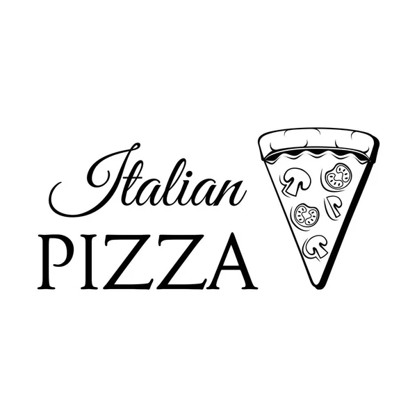 Fast food pizza slice icon. Pizza delivery. Italian food. Vector illustration.