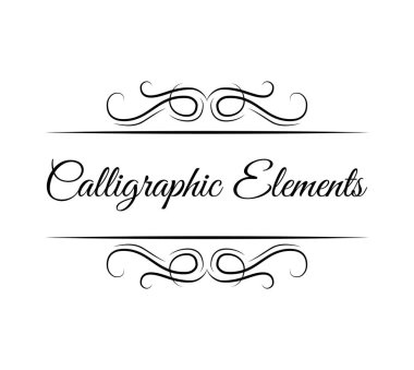 Swirls, bukleler. Kaligrafi sayfa dekorasyon öğeleri. Vektör.