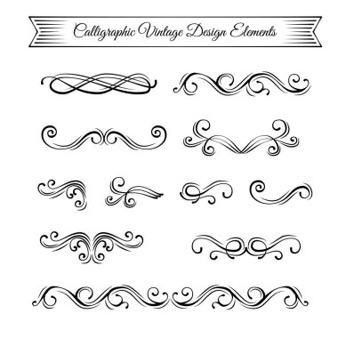 Swirls, süsler, kayar. Süslü Telkari sınırları. Çerçeveleri gelişir. Swirls ayarlayın. Vektör.