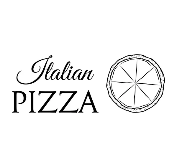 이탈리아 피자 로고입니다. 피자, 피자 배달, 이탈리아 요리 라벨입니다. 벡터. — 스톡 벡터