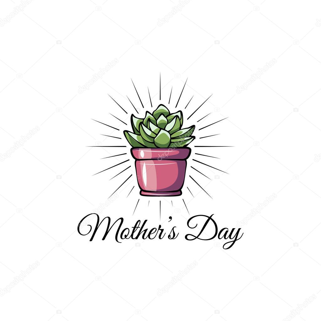 Download Succulent. Mothers day greeting card. Flower icon. Mom ...