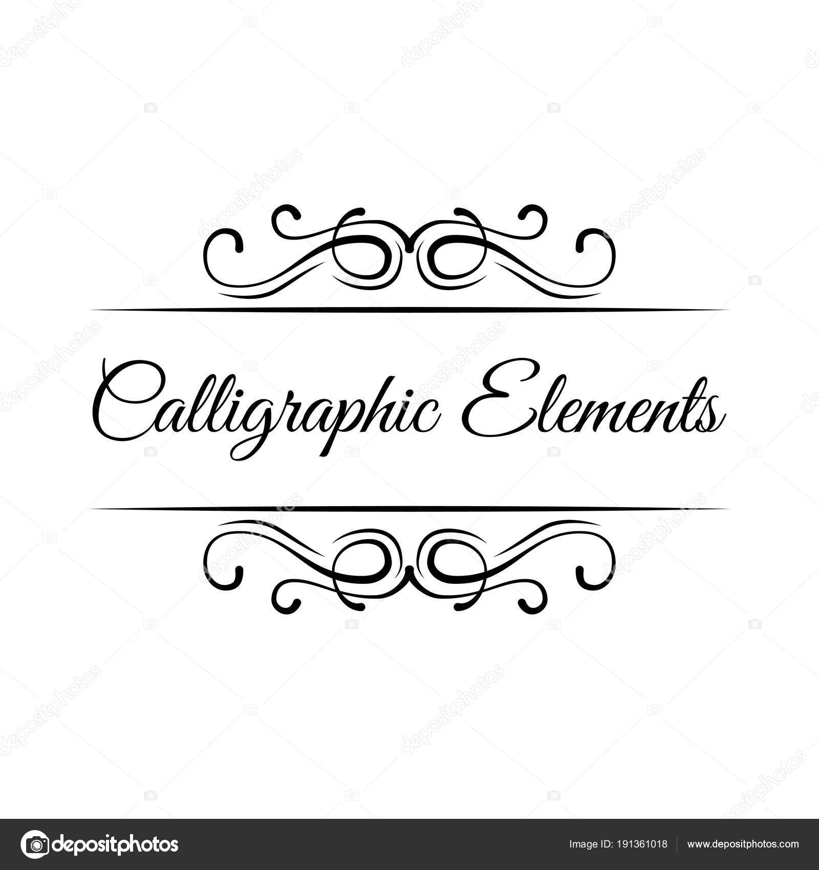 Download Calligraphic elements. Vintage frame border scroll floral ...
