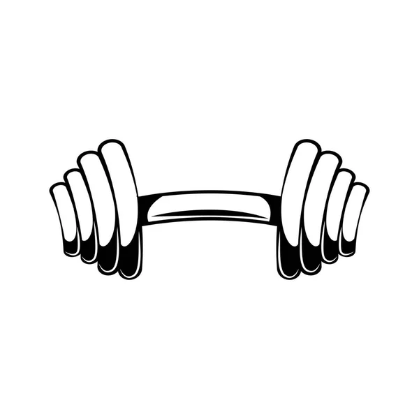 Hantel-Symbol, Barbel-Symbol. Fitness-Ikone Vektorillustration. — Stockvektor