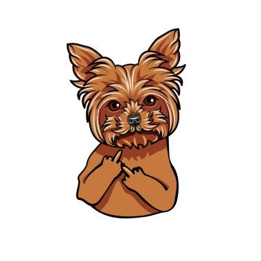 Griffon köpek. Orta Bulucu jest. Köpek portre. Vektör.