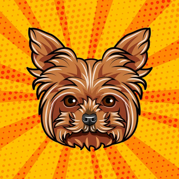 グリフォン犬の肖像画。犬の品種。犬顔の頭。ベクトル. — ストックベクタ