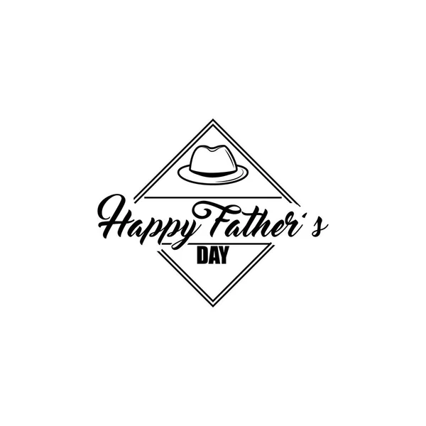 Значок котелка. Happy Fathers Day поздравления в стиле ретро. Вектор . — стоковый вектор