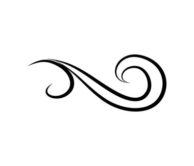 Süslü motifi, kaydırma. Girdap hat. Hat dalgalı, sayfa dekorasyon, bölücü. Düğün davetiyesi. Vektör.