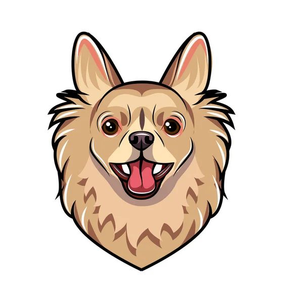 Portrét pes Chihuahua. Psí plemeno. Vektor. — Stockový vektor