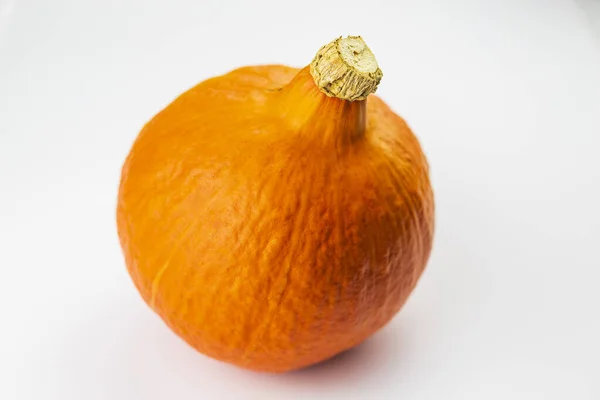 Zucca Hokaido Arancione Sfondo Bianco — Foto Stock