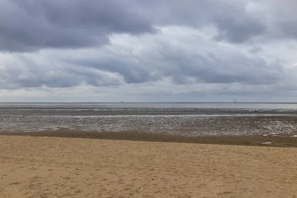 Leeg Zandstrand Van Kleine Archipel Helgoland Noordzee Sleeswijk Holstein Duitsland — Stockfoto