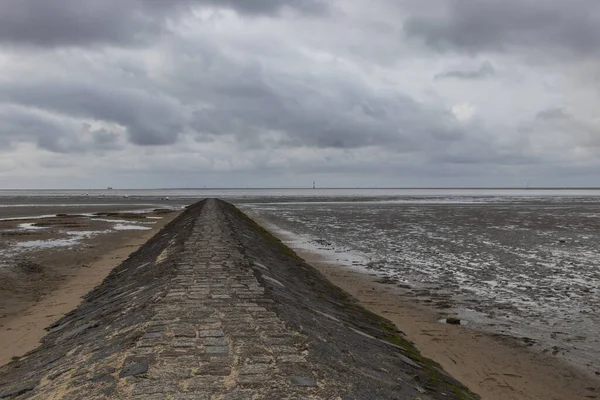 Leeg Zandstrand Van Kleine Archipel Helgoland Noordzee Sleeswijk Holstein Duitsland — Stockfoto