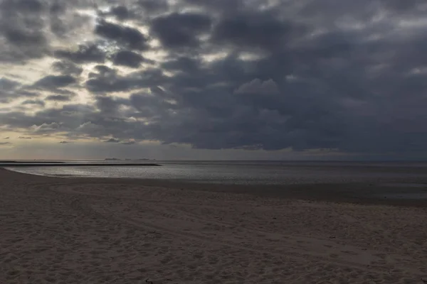 Leeg Zandstrand Van Kleine Archipel Helgoland Noordzee Sleeswijk Holstein Duitsland — Stockfoto