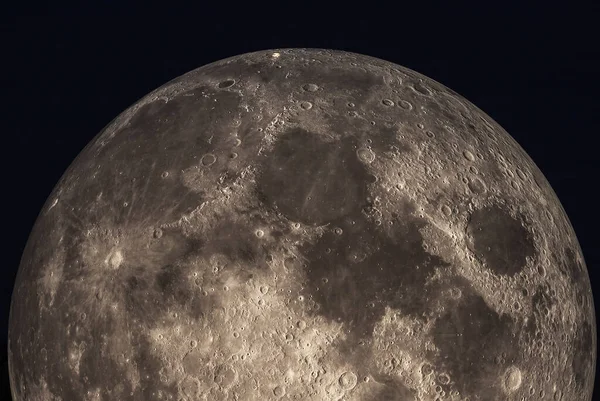 Mockup Della Grande Luna Terra Sfondo Nero — Foto Stock