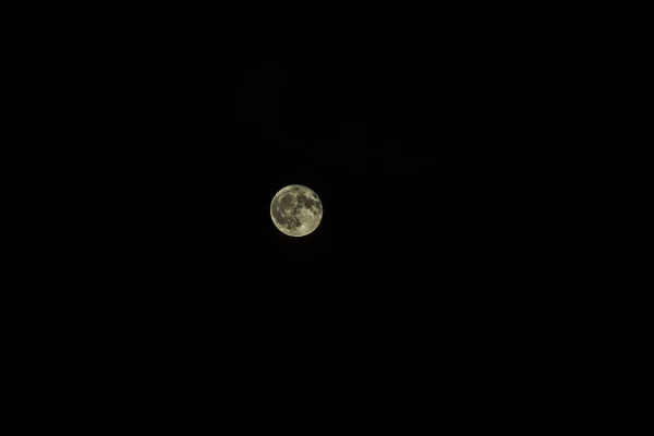 Luna Llena Cielo Negro — Foto de Stock
