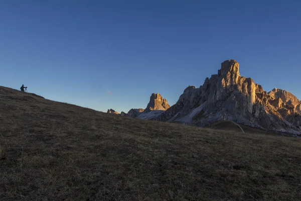 Montagne Dolomitiche Italiane Foto Giorno Nuvoloso — Foto Stock