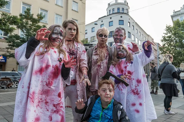 Brno República Checa Septiembre 2019 Zombie Walk Brno Retratos Personas —  Fotos de Stock
