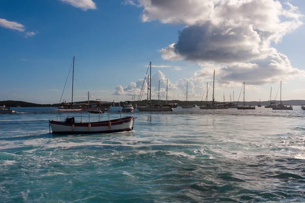 Barcos Mar Porto Cidade Hvar Ilha Hvar Croácia — Fotografia de Stock