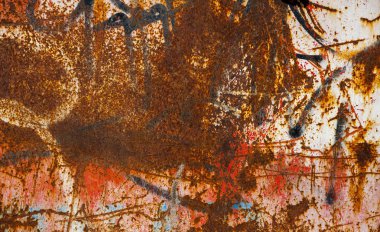 Paslı grafiti duvar