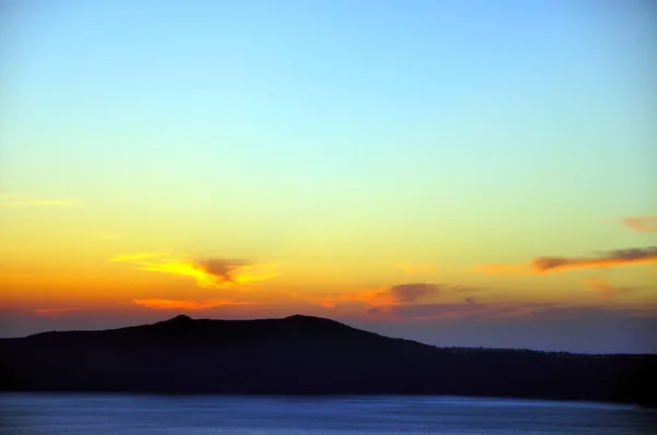 ギリシャ サントリーニ島の夕日 — ストック写真