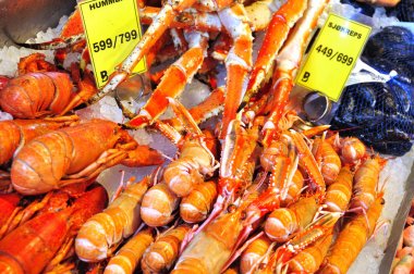 Bergen Norveç'in Balık pazarı