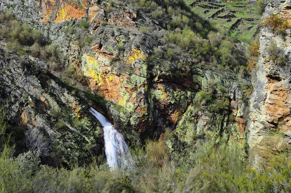 Cascadas Agua Cidadelle Galicia Spai — Foto de Stock