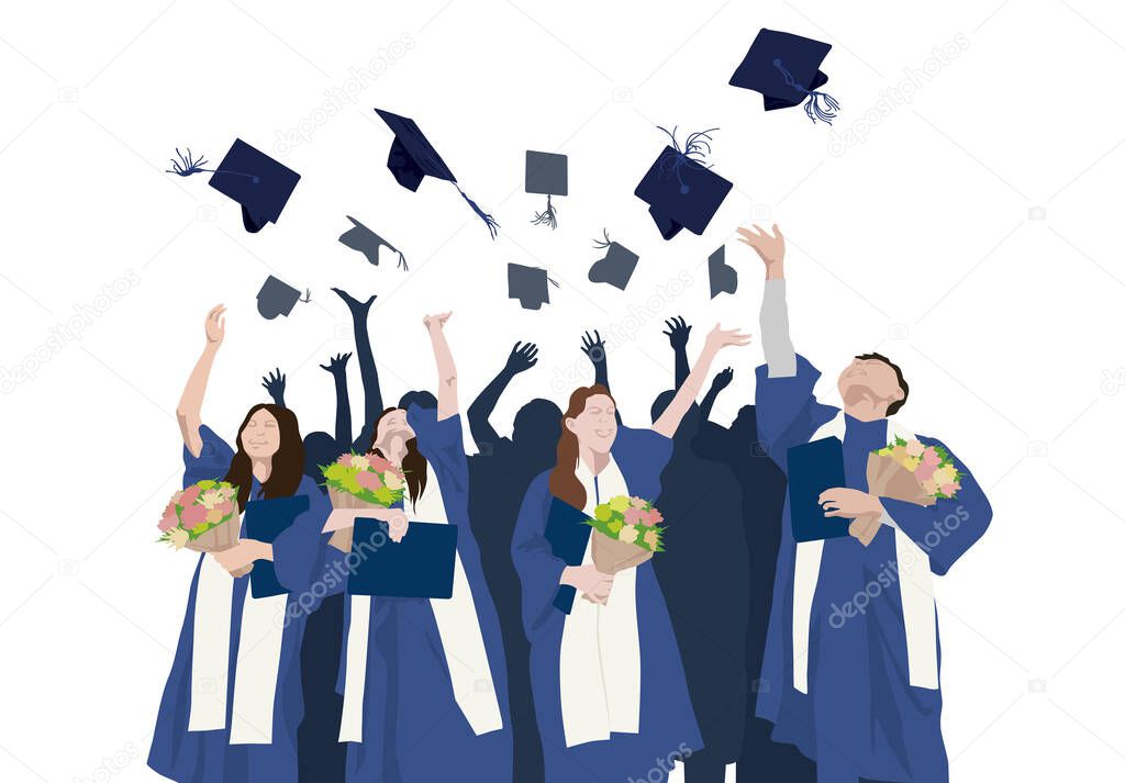 Congratulations Graduation on illustration graphic vector