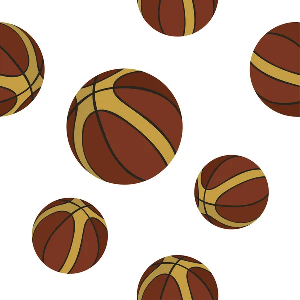 Patrón Sin Costura Baloncesto Vector Gráfico Ilustración — Vector de stock