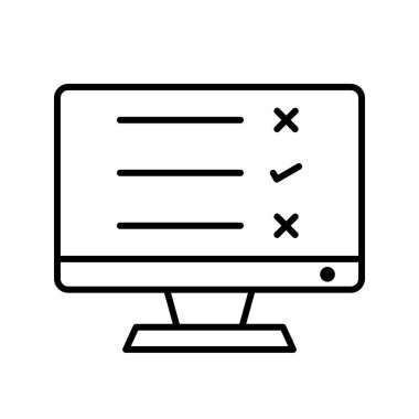 Test Listesi Simgesi Soyut Arkaplanda İzole Edildi