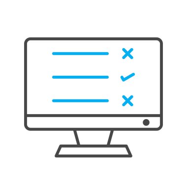 Test Listesi Simgesi Soyut Arkaplanda İzole Edildi