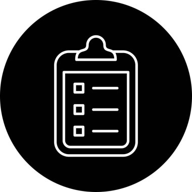 Özet Arkaplanda İzole Liste Simgesi Denetle