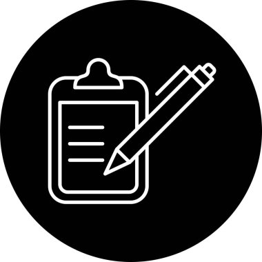  Sınav Simgesi Soyut Arka Gruplandırmada İzole Edildi