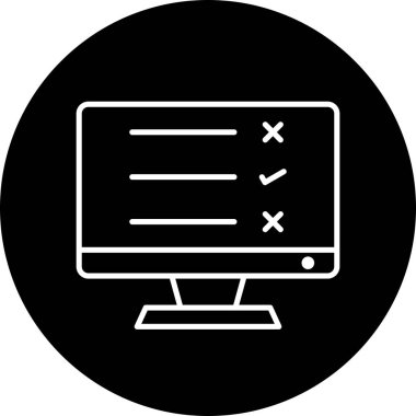 Test Listesi Simgesi Soyut Arkaplanda İzole Edildi