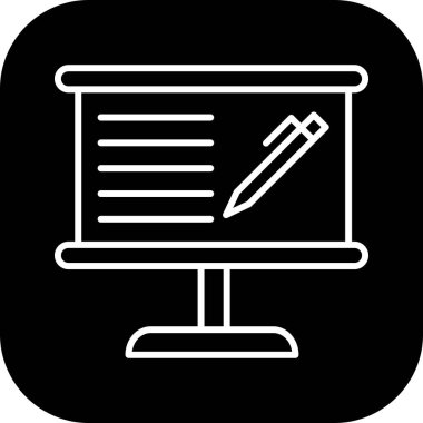  Sınav Simgesi Soyut Arka Gruplandırmada İzole Edildi