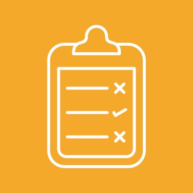 Kontrol listesi simgesi soyut arkaplanda izole edildi