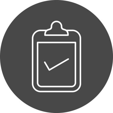 Kontrol listesi simgesi soyut arkaplanda izole edildi