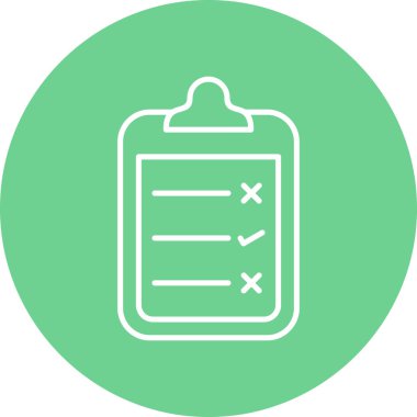 Kontrol listesi simgesi soyut arkaplanda izole edildi