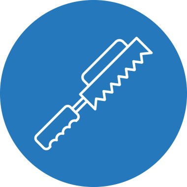 Fretsaw Simgesi Soyut Arka Gruplandırmada İzole Edildi