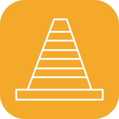 Koni Simgesi Soyut Arka Gruba İzole Edildi