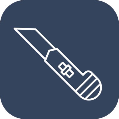 Kesici Simgesi Soyut Arka Gruplandırmada İzole Edildi