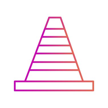 Koni Simgesi Soyut Arka Gruba İzole Edildi