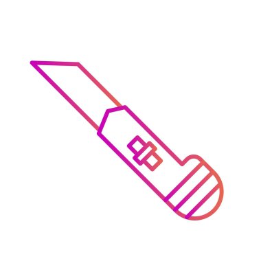 Kesici Simgesi Soyut Arka Gruplandırmada İzole Edildi