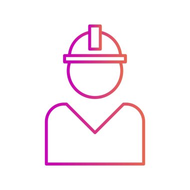  Yapı Adamı Simgesi Soyut Arka Grubunda İzole Edildi