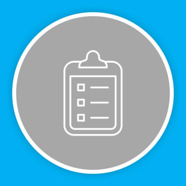 Kontrol listesi simgesi soyut arkaplanda izole edildi