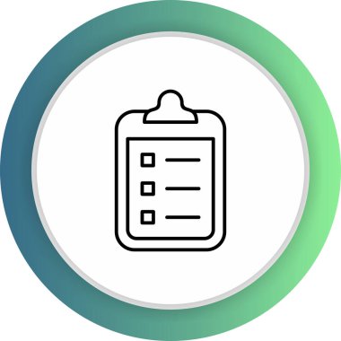 Kontrol listesi simgesi soyut arkaplanda izole edildi