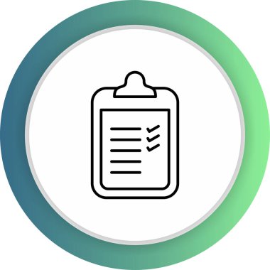 Kontrol listesi simgesi soyut arkaplanda izole edildi